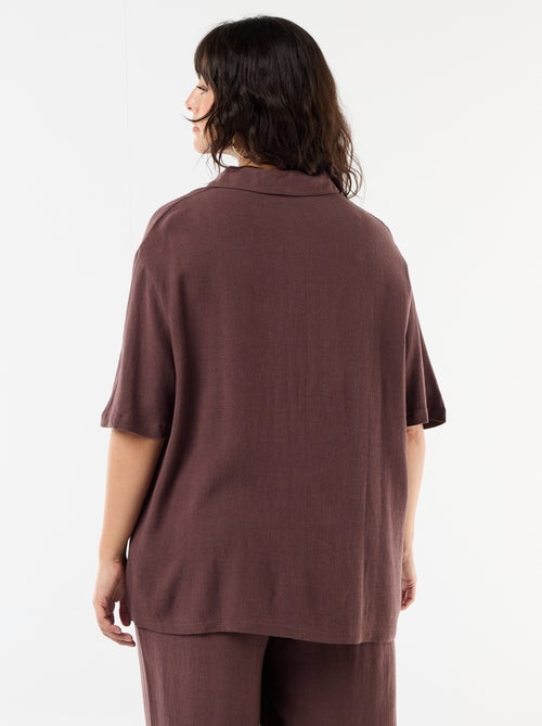 Chemise à manches courtes boutonnée - Kiabi