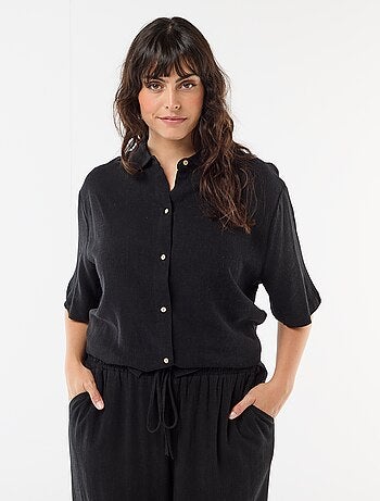 Chemise à manches courtes boutonnée