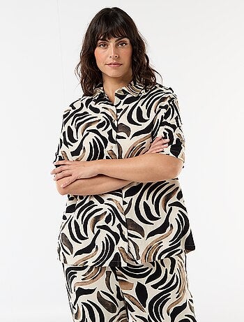 Chemise à manches courtes boutonnée