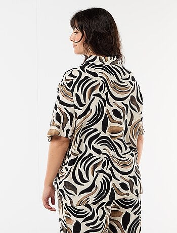 Chemise à manches courtes boutonnée