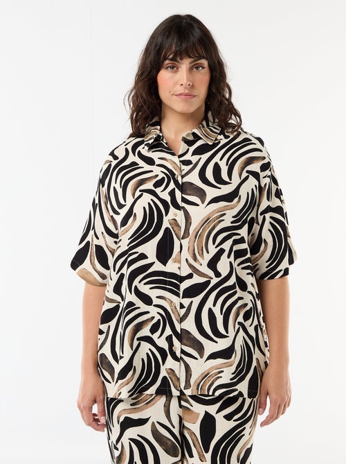 Chemise à manches courtes boutonnée - Kiabi