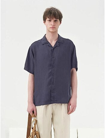 Chemise à manches courtes, coupe décontractée et col ouvert giesto