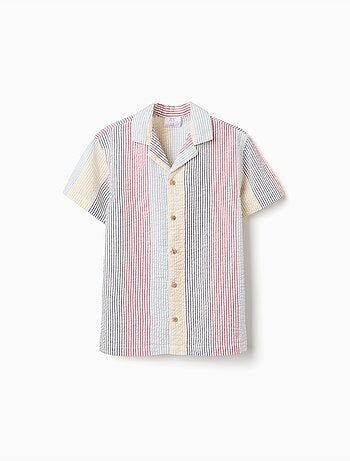 Chemise à manches courtes en coton à rayures You&Me