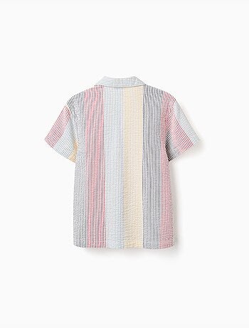 Chemise à manches courtes en coton à rayures You&Me
