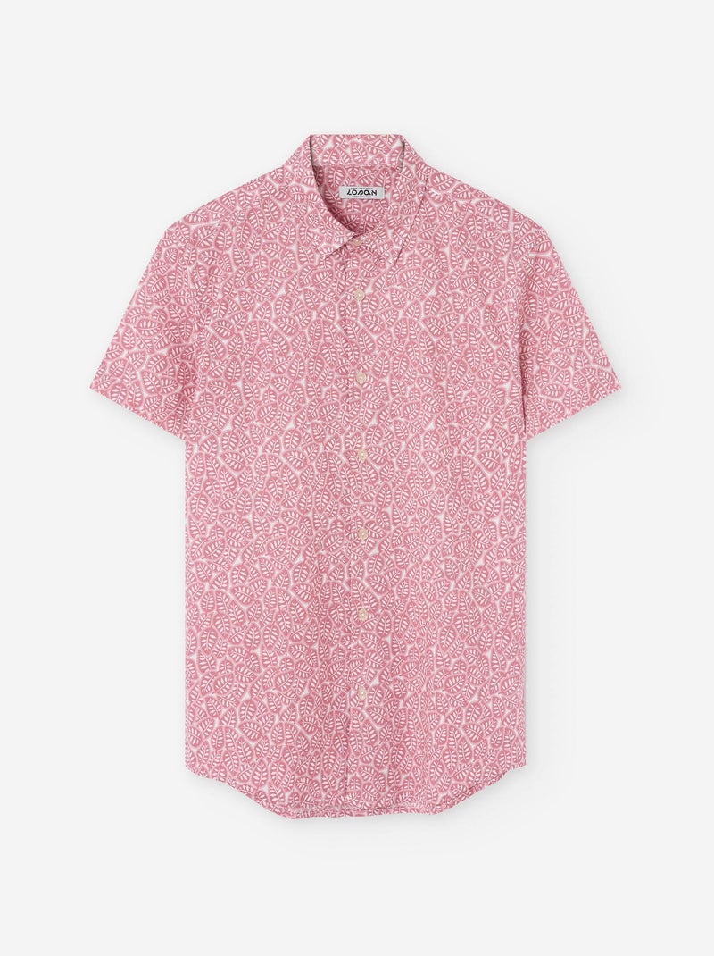 Chemise à Manches Courtes en Coton avec Motif Rose clair - Kiabi