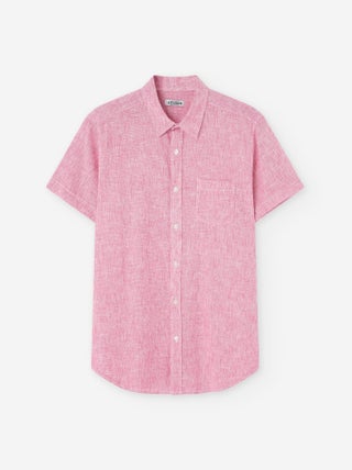 Chemise à Manches Courtes en Coton et Lin