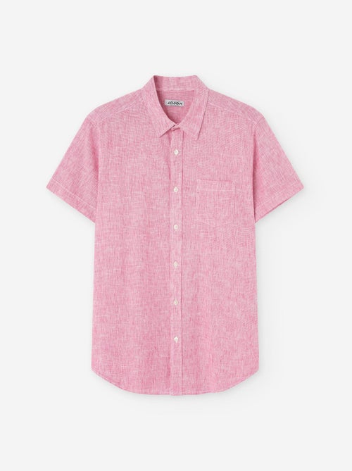 Chemise à Manches Courtes en Coton et Lin - Kiabi
