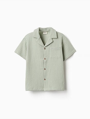Chemise à manches courtes en coton