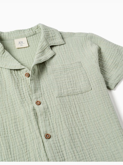 Chemise à manches courtes en coton - Kiabi Chemise à manches courtes en coton - Kiabi