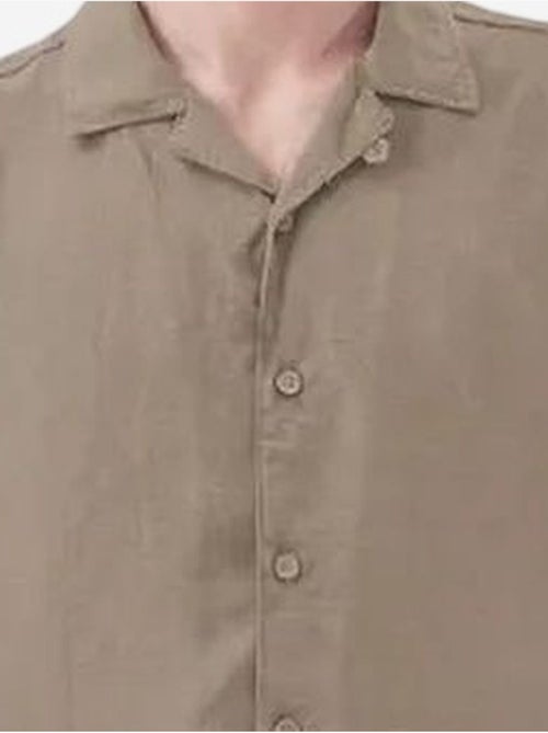 Chemise à manches courtes en lin mélangé avec fermeture boutonnée giesto - Kiabi Chemise à manches courtes en lin mélangé avec fermeture boutonnée giesto - Kiabi