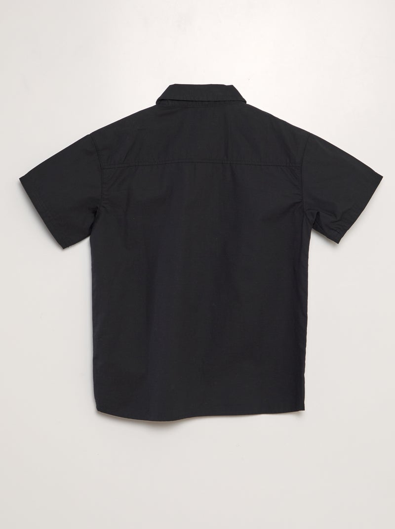 HAUT COURT CALIA CARRIE UNDERWOOD - NOIR - MANCHES COURTES - TRICOT CÔTE - TAILLE XL