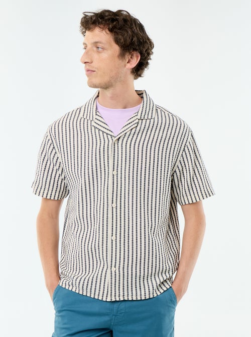Chemise à manches courtes en maille fantaisie - Kiabi Chemise à manches courtes en maille fantaisie - Kiabi
