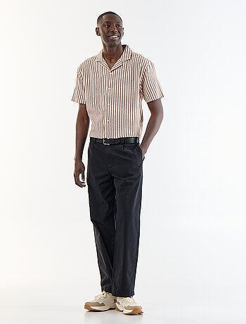 Chemise à manches courtes en maille fantaisie