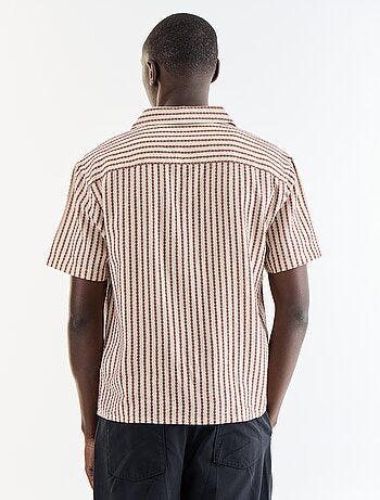 Chemise à manches courtes en maille fantaisie