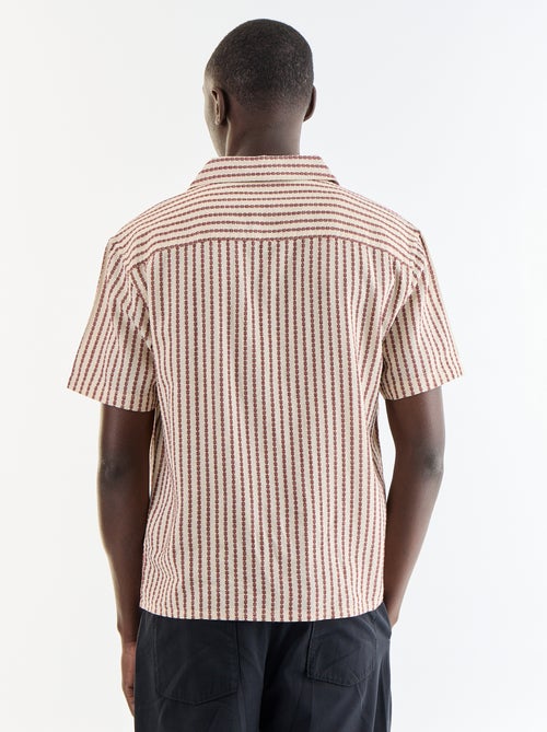 Chemise à manches courtes en maille fantaisie - Kiabi