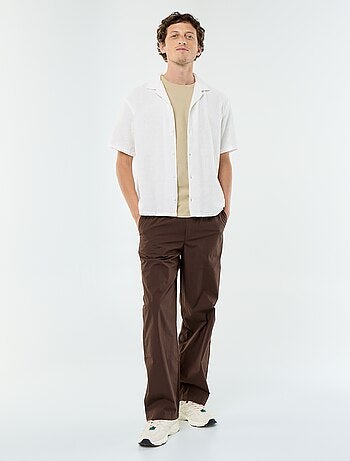 Chemise à manches courtes en maille fantaisie