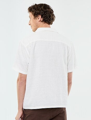 Chemise à manches courtes en maille fantaisie
