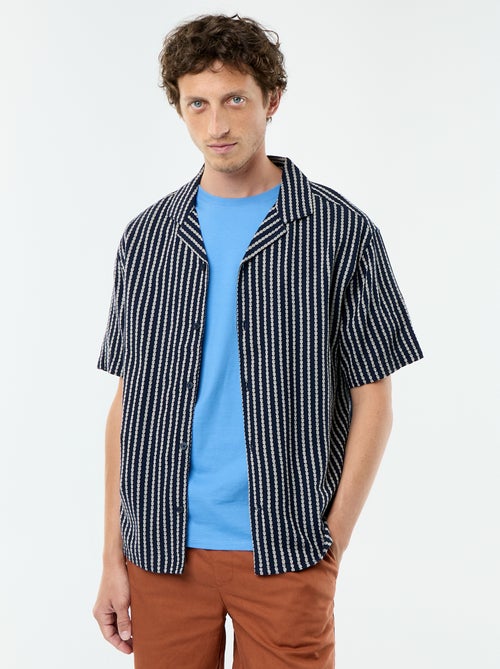 Chemise à manches courtes en maille fantaisie - Kiabi Chemise à manches courtes en maille fantaisie - Kiabi