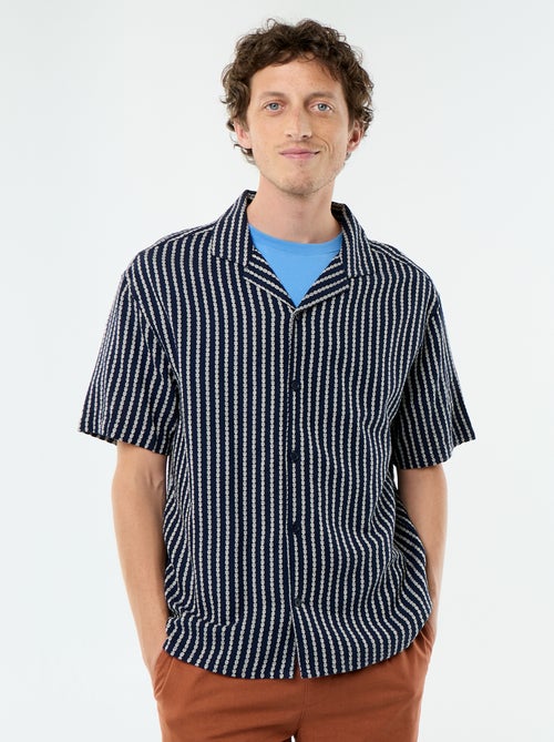 Chemise à manches courtes en maille fantaisie - Kiabi Chemise à manches courtes en maille fantaisie - Kiabi