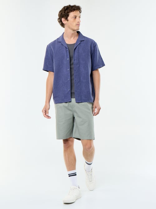 Chemise à manches courtes en maille fantaisie - Kiabi