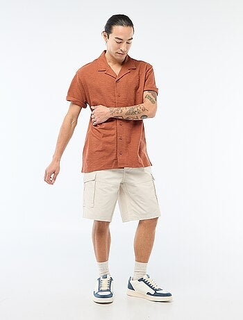 Chemise à manches courtes en maille