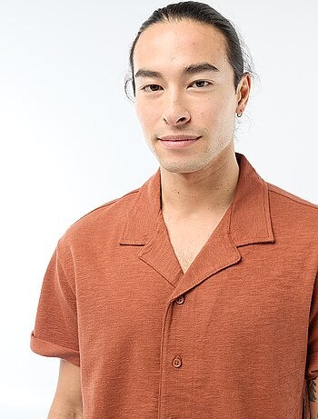 Chemise à manches courtes en maille