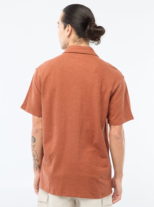 Chemise à manches courtes en maille - Kiabi