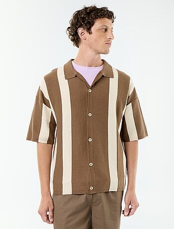 Chemise à manches courtes en maille