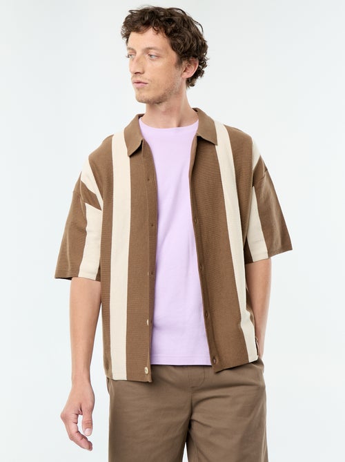 Chemise à manches courtes en maille - Kiabi Chemise à manches courtes en maille - Kiabi