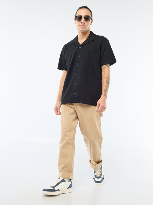 Chemise à manches courtes en maille - Kiabi