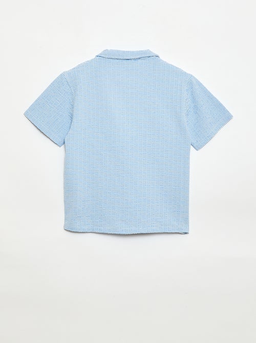Chemise à manches courtes en nid d'abeilles - Kiabi