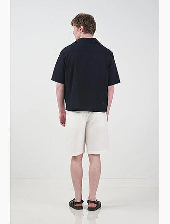 Chemise à manches courtes en popeline de coton giesto