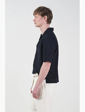 Chemise à manches courtes en popeline de coton giesto