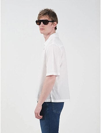 Chemise à manches courtes en popeline de coton pour homme giesto