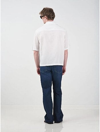 Chemise à manches courtes en popeline de coton pour homme giesto