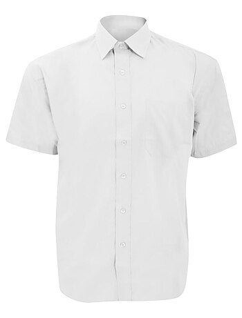 Chemise à manches courtes en popeline Russell Collection pour homme