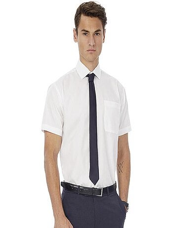 Chemise à manches courtes en popeline Russell Collection pour homme