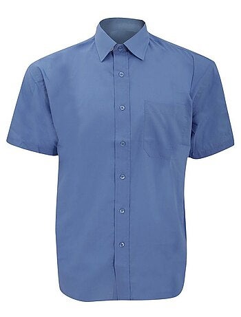 Chemise à manches courtes en popeline Russell Collection pour homme
