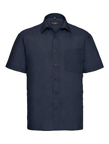 Chemise à manches courtes en popeline Russell Collection pour homme