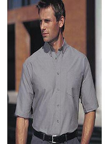Chemise à manches courtes en popeline Russell Collection pour homme