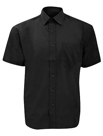 Chemise à manches courtes en popeline Russell Collection pour homme