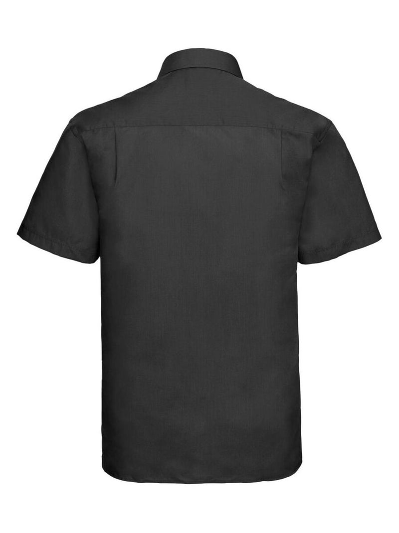 Chemise à manches courtes en popeline Russell Collection pour homme Noir - Kiabi