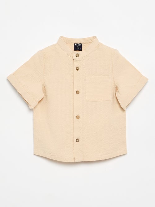 Chemise à manches courtes en seersucker - Kiabi Chemise à manches courtes en seersucker - Kiabi