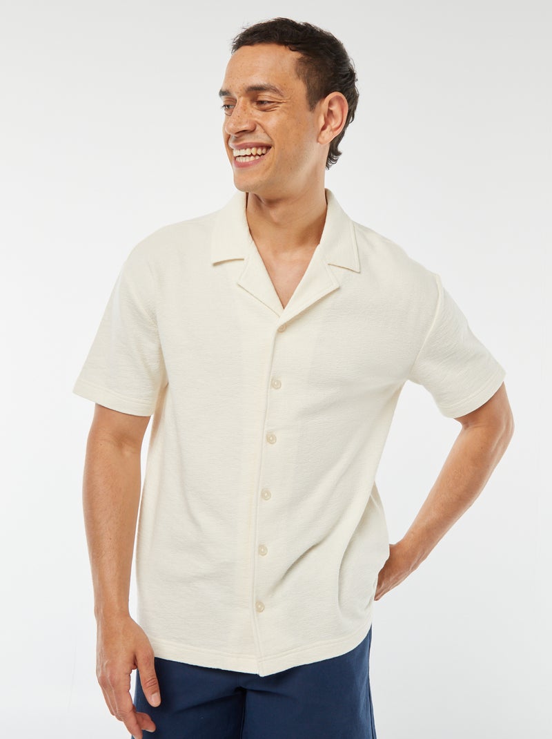 Chemise à manches courtes et col polo BLANC - Kiabi
