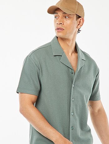 Chemise à manches courtes et col polo