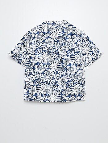Chemise à manches courtes et col pyjama avec imprimé