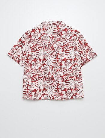 Chemise à manches courtes et col pyjama avec imprimé