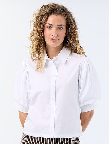 Chemise à manches courtes forme ballon