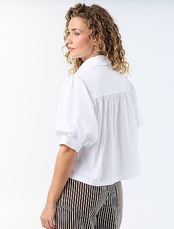 Chemise à manches courtes forme ballon