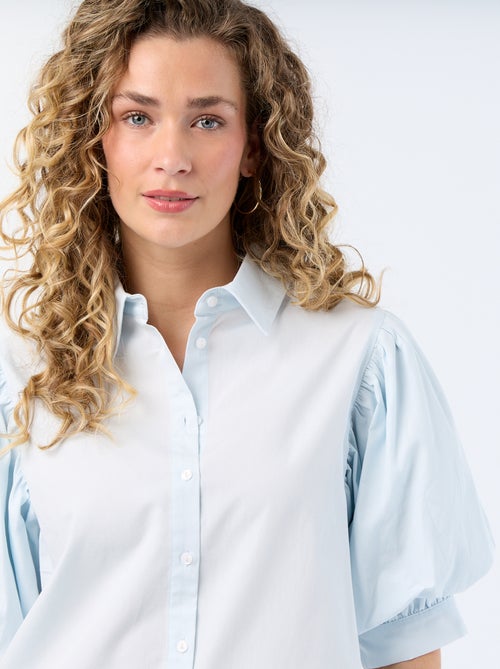 Chemise à manches courtes forme ballon - Kiabi